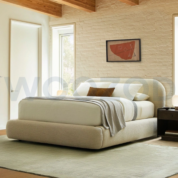 Woozod AERIE - Off White King Size Bed