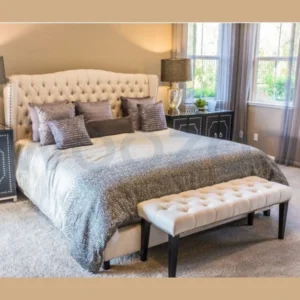 Woozod BLOON - Off White Touch King Size Bed
