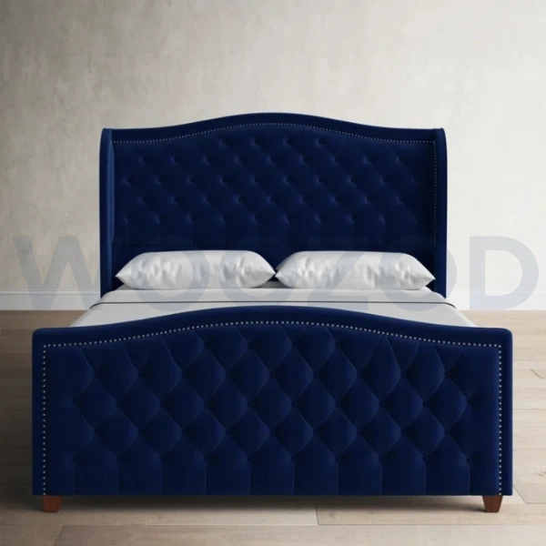 Woozod CERULEAN - Royal Blue Tufted King Size Bed - Image 2