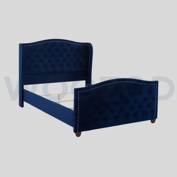 Woozod CERULEAN - Royal Blue Tufted King Size Bed - Image 5