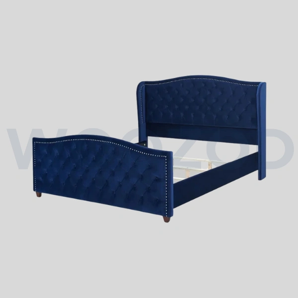 Woozod CERULEAN - Royal Blue Tufted King Size Bed - Image 6