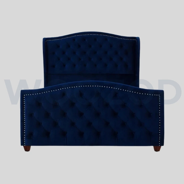 Woozod CERULEAN - Royal Blue Tufted King Size Bed - Image 8