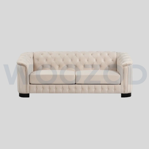 Woozod CHATEAU - Elegant Off-White Three Piece Sofa Set - Image 2