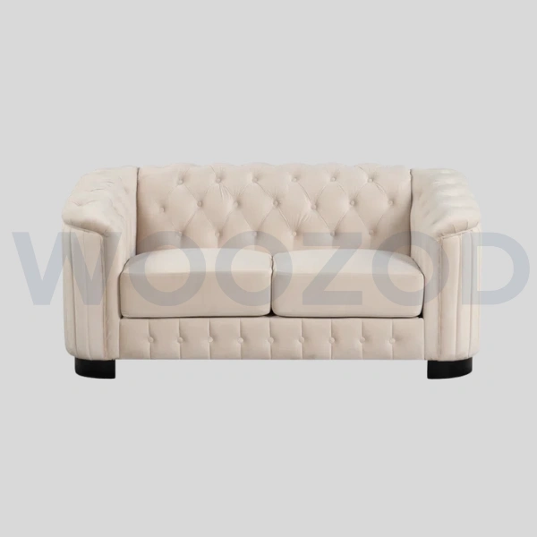 Woozod CHATEAU - Elegant Off-White Three Piece Sofa Set - Image 3