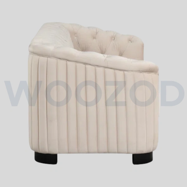 Woozod CHATEAU - Elegant Off-White Three Piece Sofa Set - Image 6