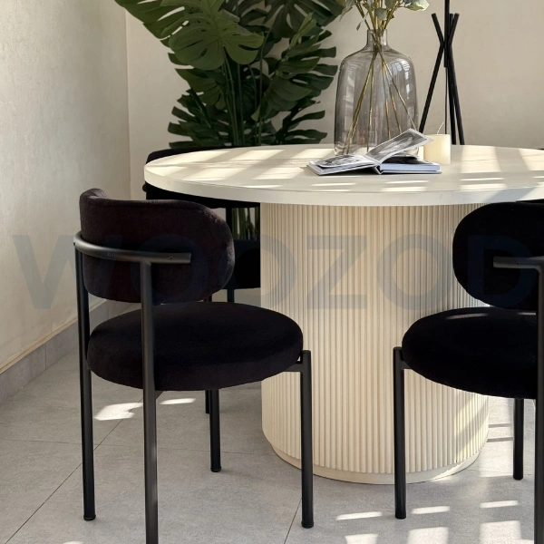 Woozod CIRCA - Contemporary Four Seater Dining Table Set - Image 3