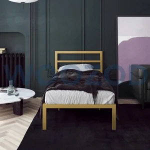 Woozod Cersei Wrought Iron Kids Bed in Golden Paint Finish
