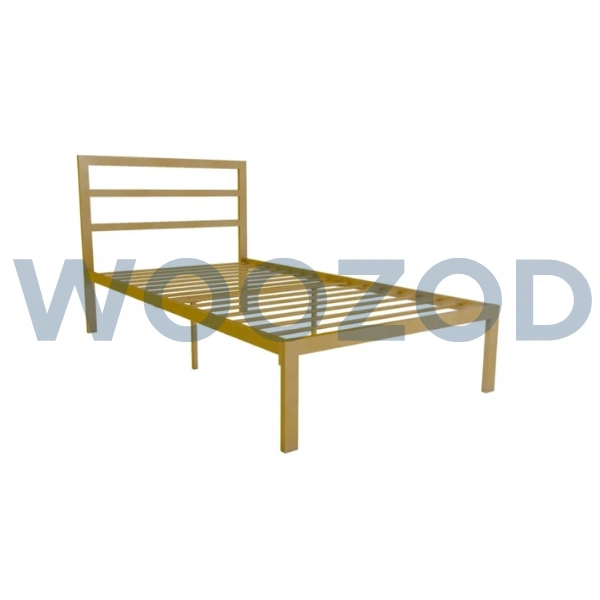 Woozod Cersei Wrought Iron Kids Bed in Golden Paint Finish - Image 2