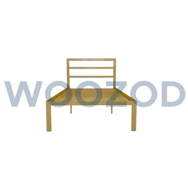 Woozod Cersei Wrought Iron Kids Bed in Golden Paint Finish - Image 3