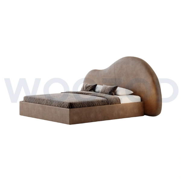 Woozod Cumulus Cloud Headboard Style King Size Bed - Elegant Design with Luxurious Comfort - Image 2