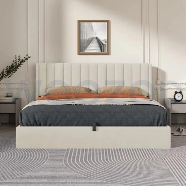 Woozod Dove Wooden Double Bed Set (5 Piece) - Timeless Elegance with Premium Craftsmanship