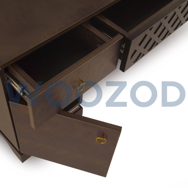 Woozod Dressing Table in Cherry Finish - Image 4