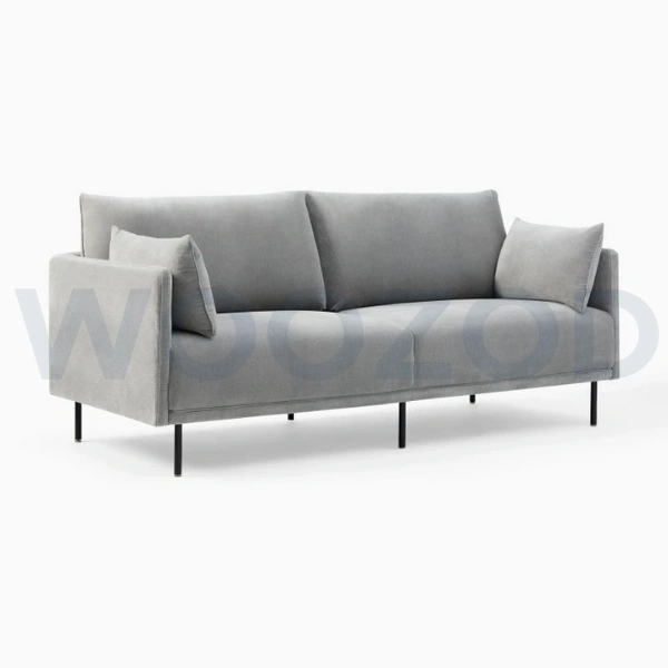 Woozod ELENOIR - Three Seater Sofa with Metallic Black Legs - Image 2