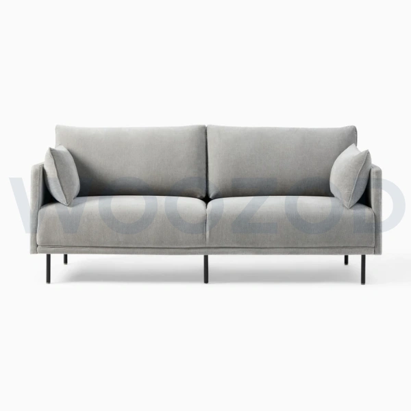 Woozod ELENOIR - Three Seater Sofa with Metallic Black Legs - Image 3