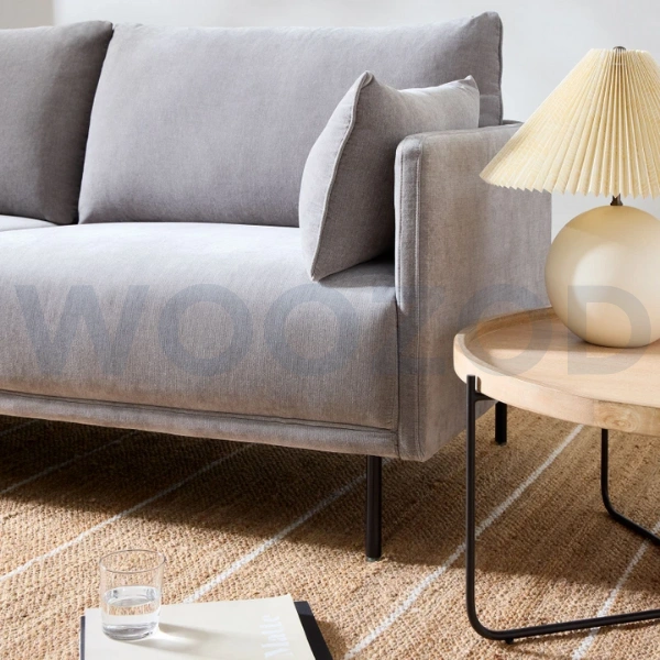 Woozod ELENOIR - Three Seater Sofa with Metallic Black Legs - Image 5