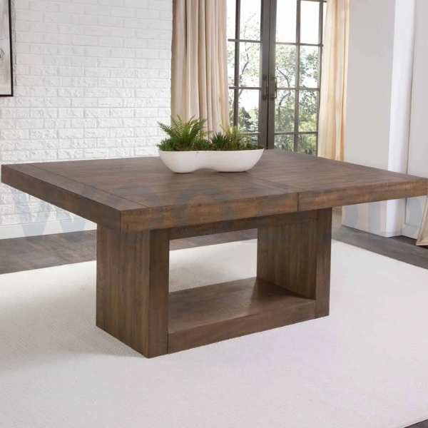 Woozod FORTE - Modern Style Medium Brown & Beige Dining Table Set - Image 4