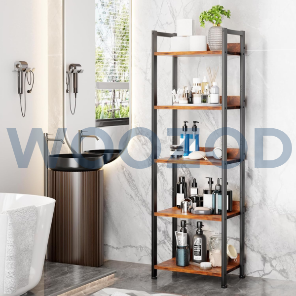 Woozod Furologee 5 Tier Bookshelf with Drawer - Image 7