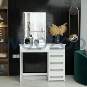 Woozod GRACE White Vanity Table with Mirror