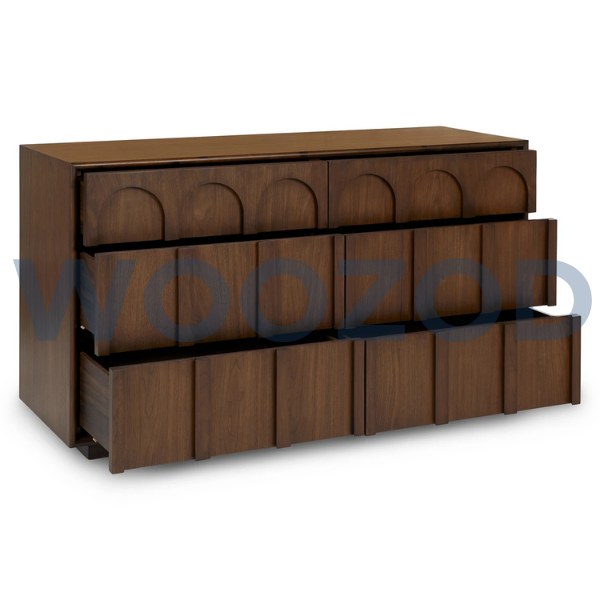 Woozod KEARY Mid Century Inspired Chest of Six Drawers - Image 4