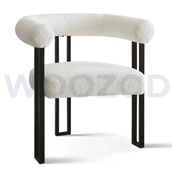 Woozod KIVO - Abstract Design Black & White Dining Table Set - Image 5