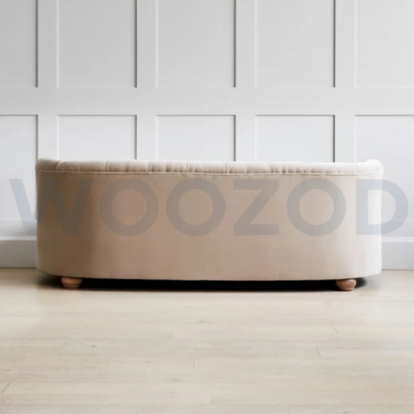 Woozod KUFEH - Beige Curved Three Seater Sofa - Image 2