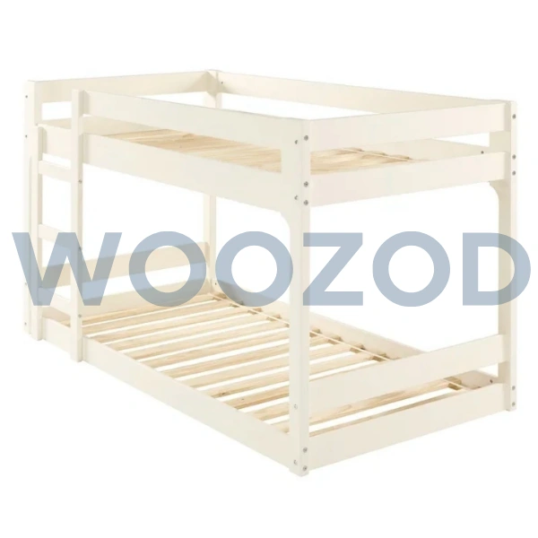 Woozod Koyka White Bunk Bed with Three Step Ladder - Image 3