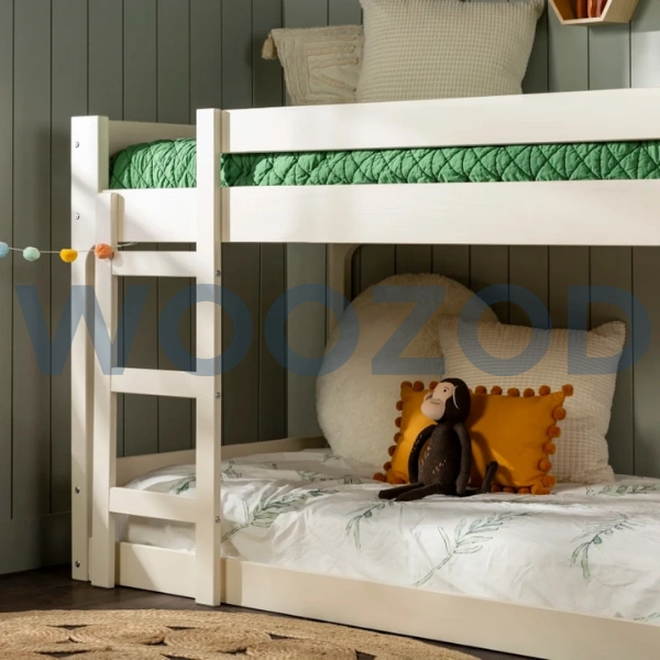 Woozod Koyka White Bunk Bed with Three Step Ladder - Image 7