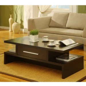 Woozod Marshel Coffee Table With Storage Dark Brown