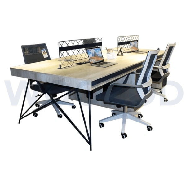 Woozod Modular - 4 Person Workstation with Under Drawers