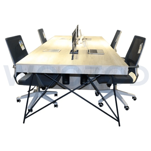 Woozod Modular - 4 Person Workstation with Under Drawers - Image 2