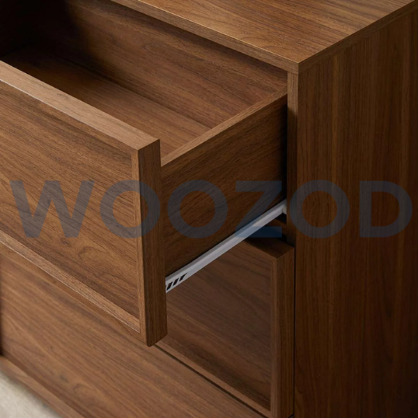 Woozod ORBIS Walnut Brown Six Drawer Chest - Image 4
