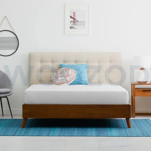 Woozod PACOS - Tufted Headboard King Size Bed