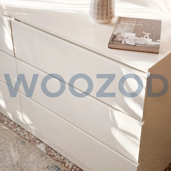 Woozod ROVE White Sleek Chest of Six Drawers - Image 3