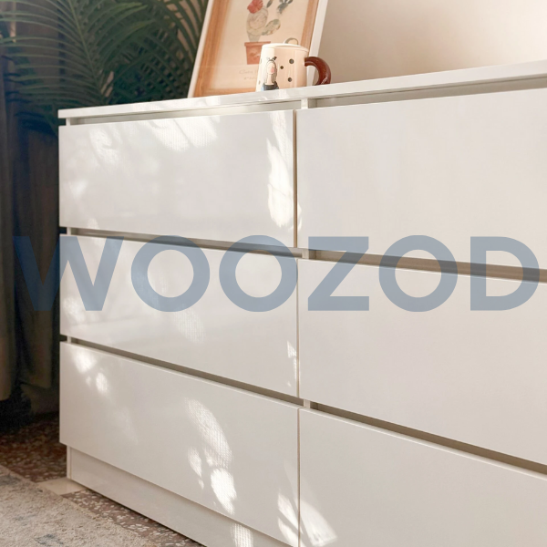 Woozod ROVE White Sleek Chest of Six Drawers - Image 4