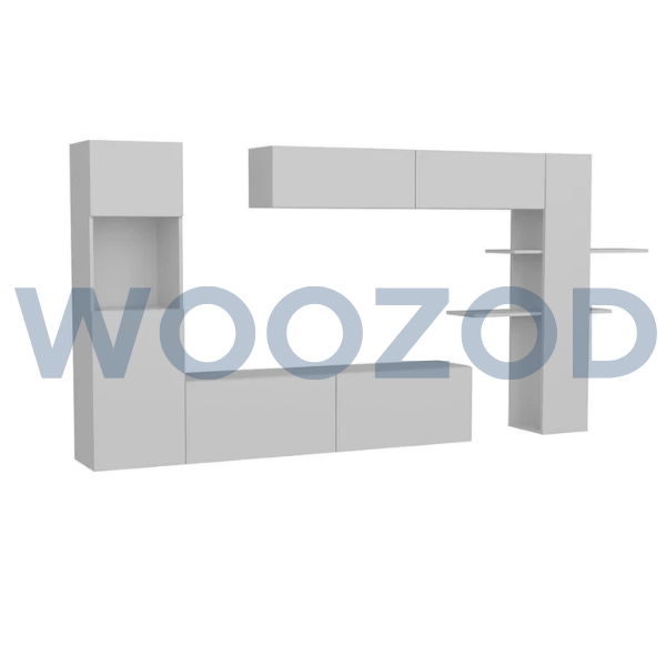 Woozod STRIX Contemporary Style Two Pieces Media Wall Unit - Image 4