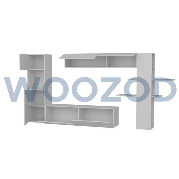Woozod STRIX Contemporary Style Two Pieces Media Wall Unit - Image 6