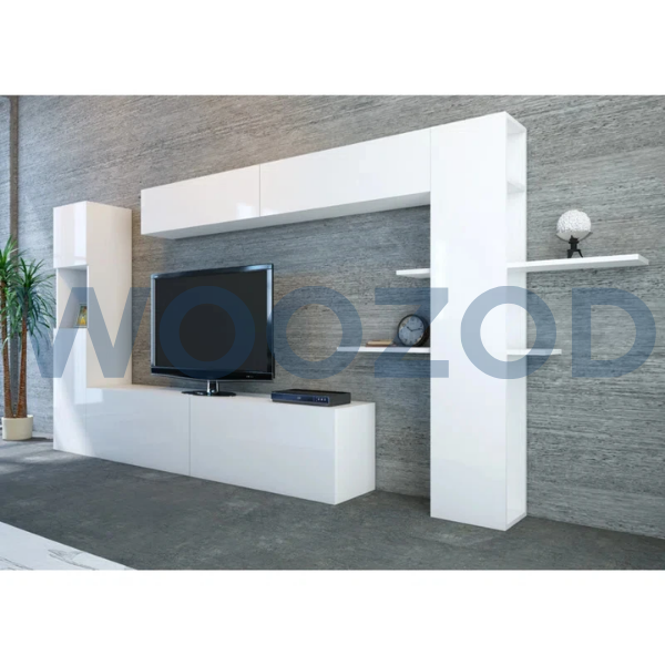Woozod STRIX Contemporary Style Two Pieces Media Wall Unit - Image 7