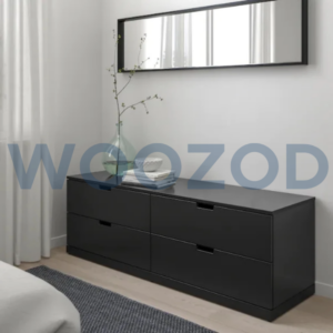 Woozod SWART Black Storage Chest of Drawers