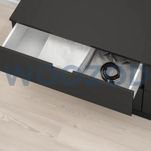 Woozod SWART Black Storage Chest of Drawers - Image 4