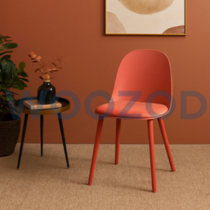 Woozod Sora Dining Chair Modern Molded Seat with Cushion