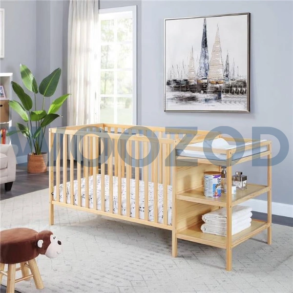 Woozod Suite Bebe Palmer 3-in-1 Convertible Crib & Changer Combo - Natural Finish