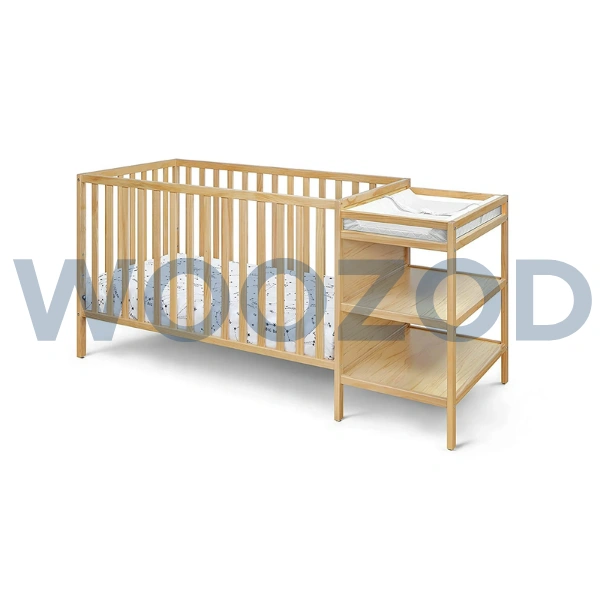 Woozod Suite Bebe Palmer 3-in-1 Convertible Crib & Changer Combo - Natural Finish - Image 5