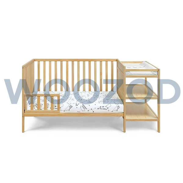 Woozod Suite Bebe Palmer 3-in-1 Convertible Crib & Changer Combo - Natural Finish - Image 6