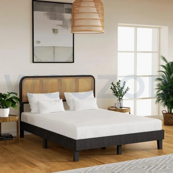 Woozod TUFF - Vintage Style Cane Worked King Size Bed - Image 2