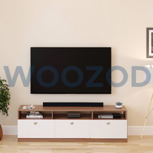 Woozod TV Console in White Finish