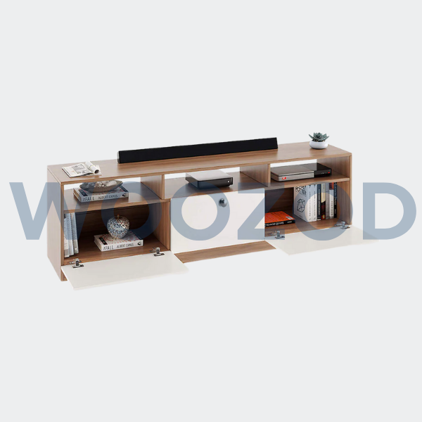 Woozod TV Console in White Finish - Image 2