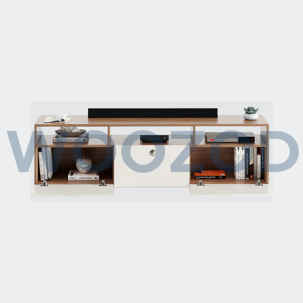 Woozod TV Console in White Finish - Image 3
