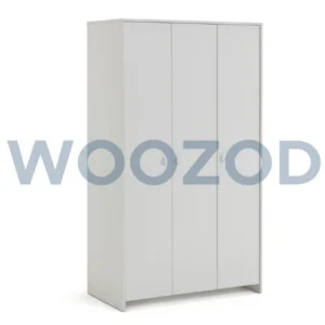 Woozod Velmora Contemporary Style White Three Door Kids Wardrobe